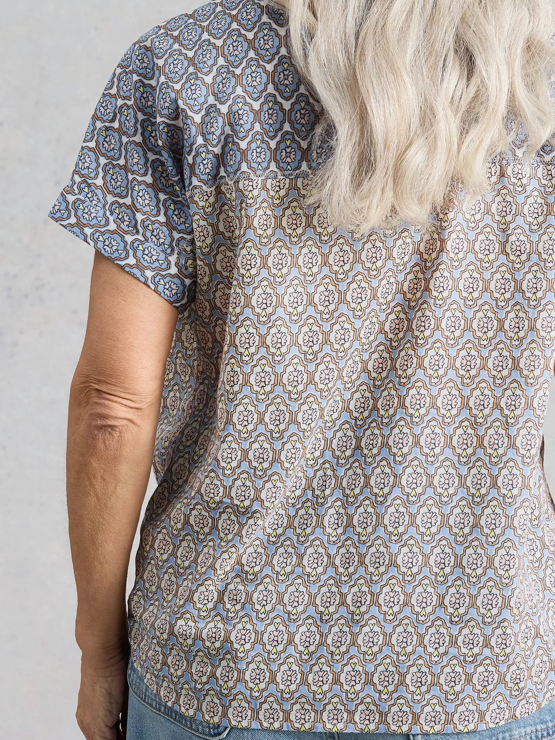 White Stuff Orla Shirt 446205 Blue Multi