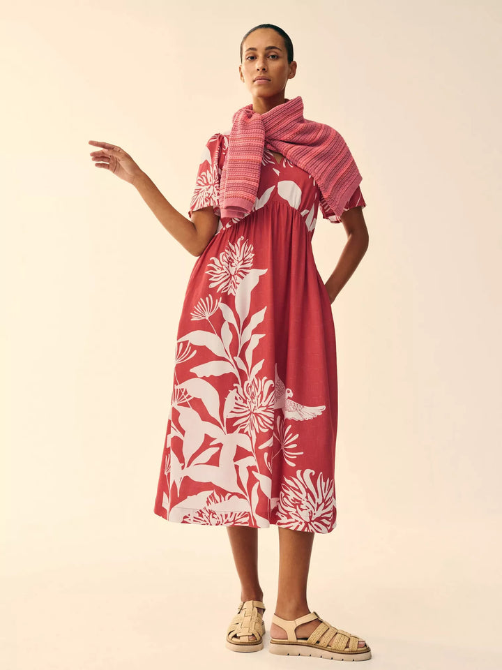 White Stuff Lucy Midi Dress  446212  Pink Clay Print