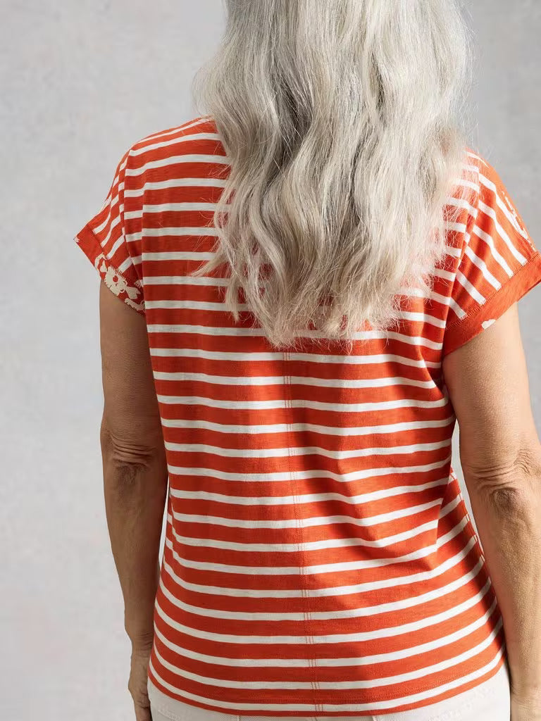 White Stuff Nelly Notch Tee 446491 Red