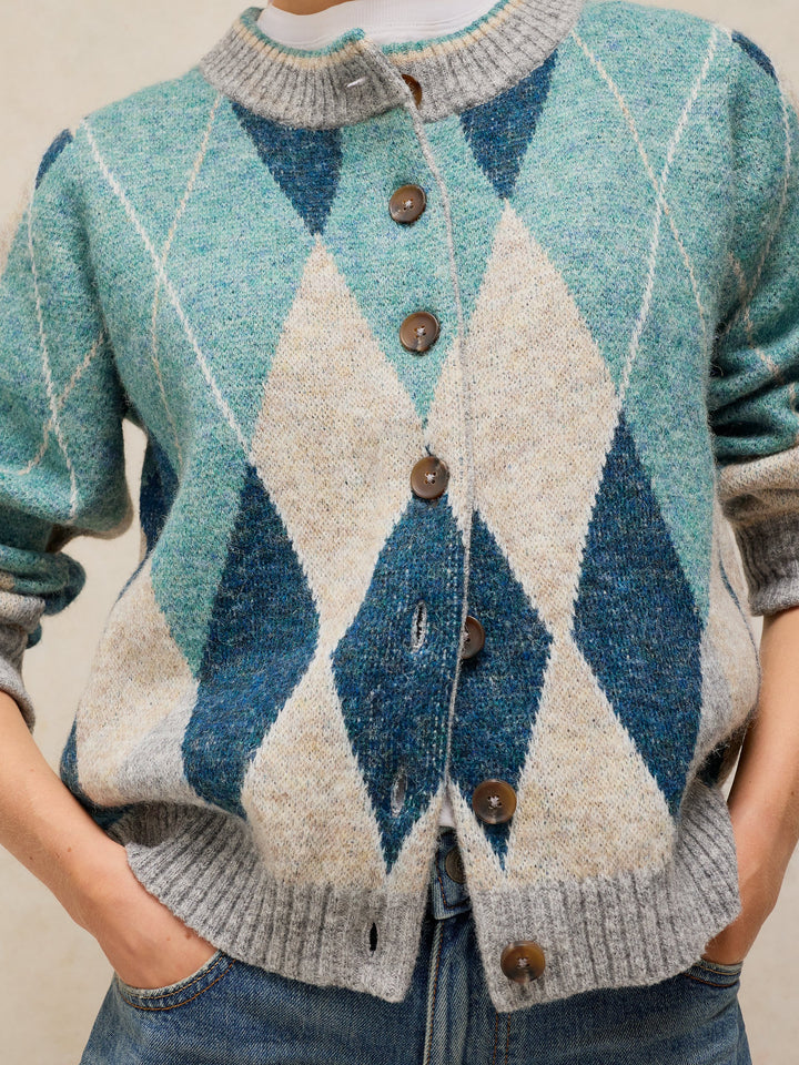 White Stuff Argyle Check Cardi 446725