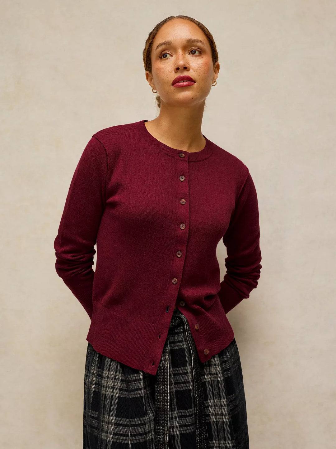 White Stuff Lois Cardi 446740 Plum