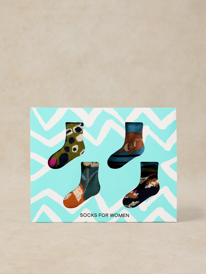 White Stuff Garden Animal Sock Set  446853  Green Multi