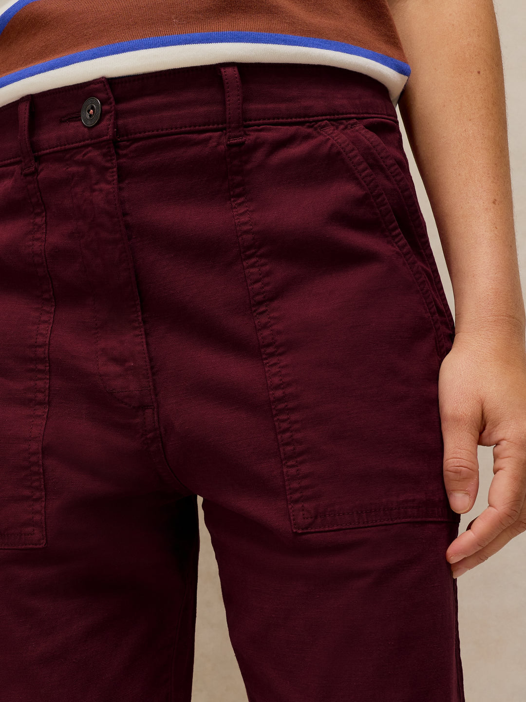 White Stuff Twister Chino 446856 Dk. Plum