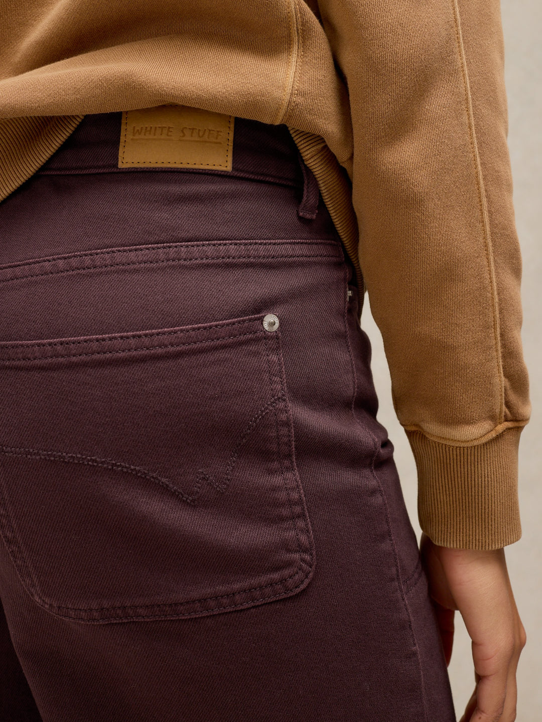 White Stuff Tia Wide Leg Crop Jean  446870  Dark Brown