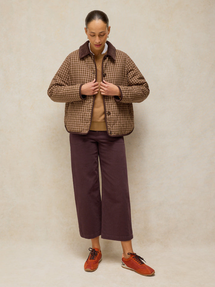 White Stuff Tia Wide Leg Crop Jean  446870  Dark Brown