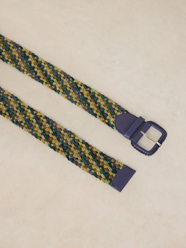 White Stuff Wide Weave Belt  446959  Blue Multi