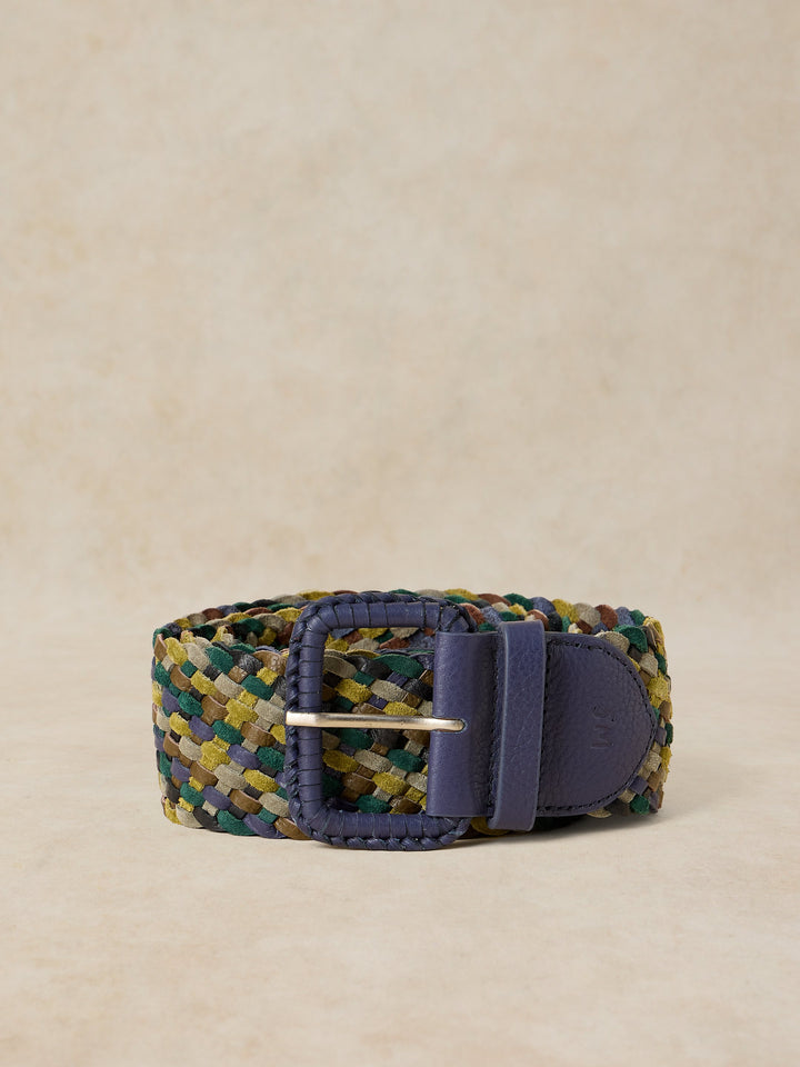 White Stuff Wide Weave Belt  446959  Blue Multi