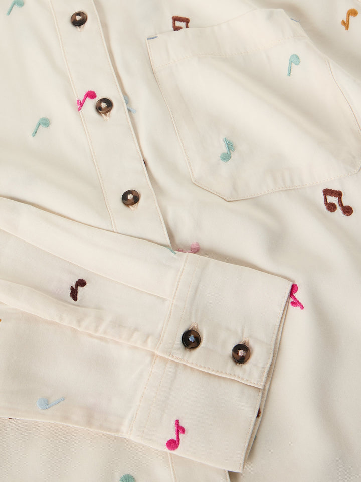 White Stuff Libby Shirt 446999 Music Notes