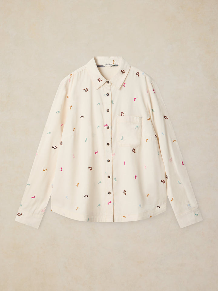 White Stuff Libby Shirt 446999 Music Notes