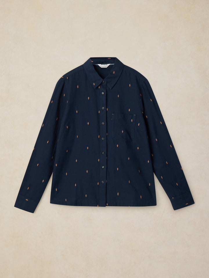 White Stuff Libby Cotton Shirt  447014  Dark Navy