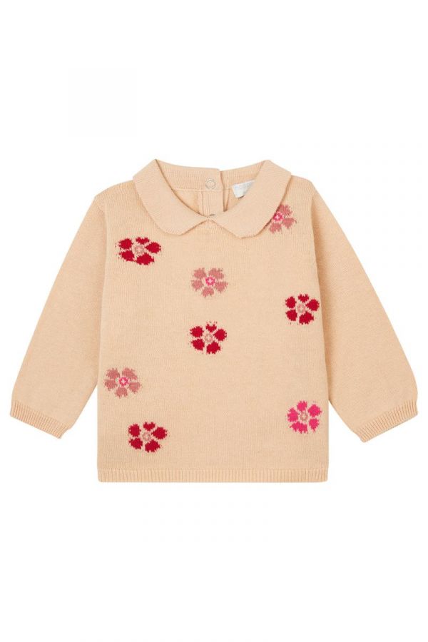 Noppies Baby Girl Collared Knit Sweater   4470216    Appleblossom *