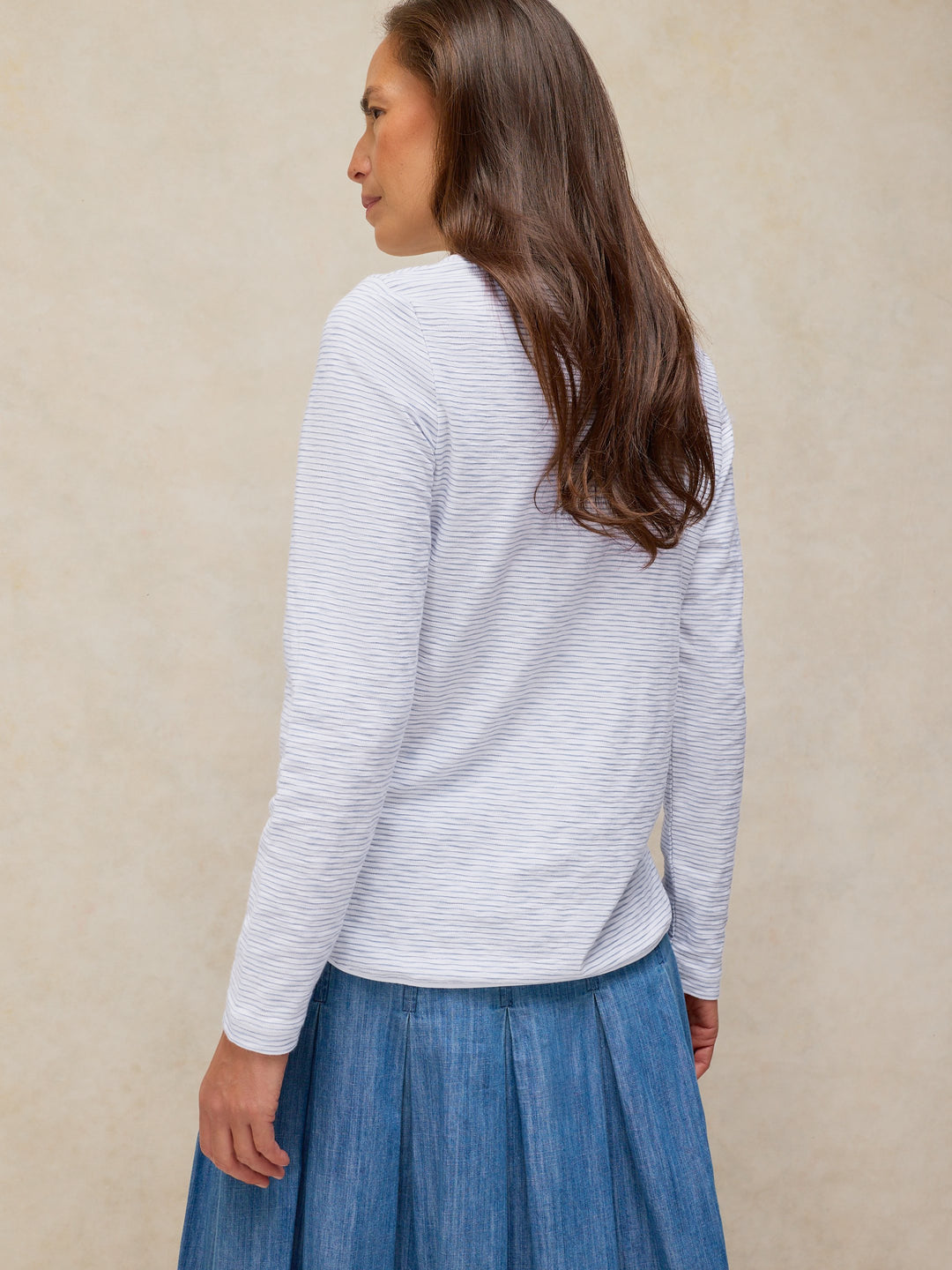 White Stuff Clara Texture Tee  447077  White Multi