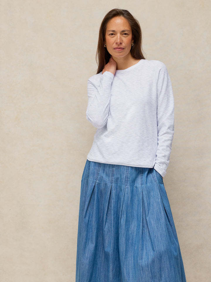White Stuff Clara Texture Tee  447077  White Multi