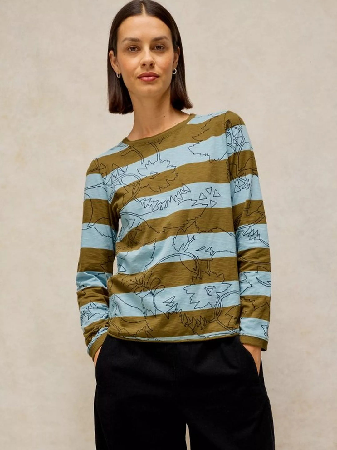 White Stuff Clara Tee 447079 Blue Stripe