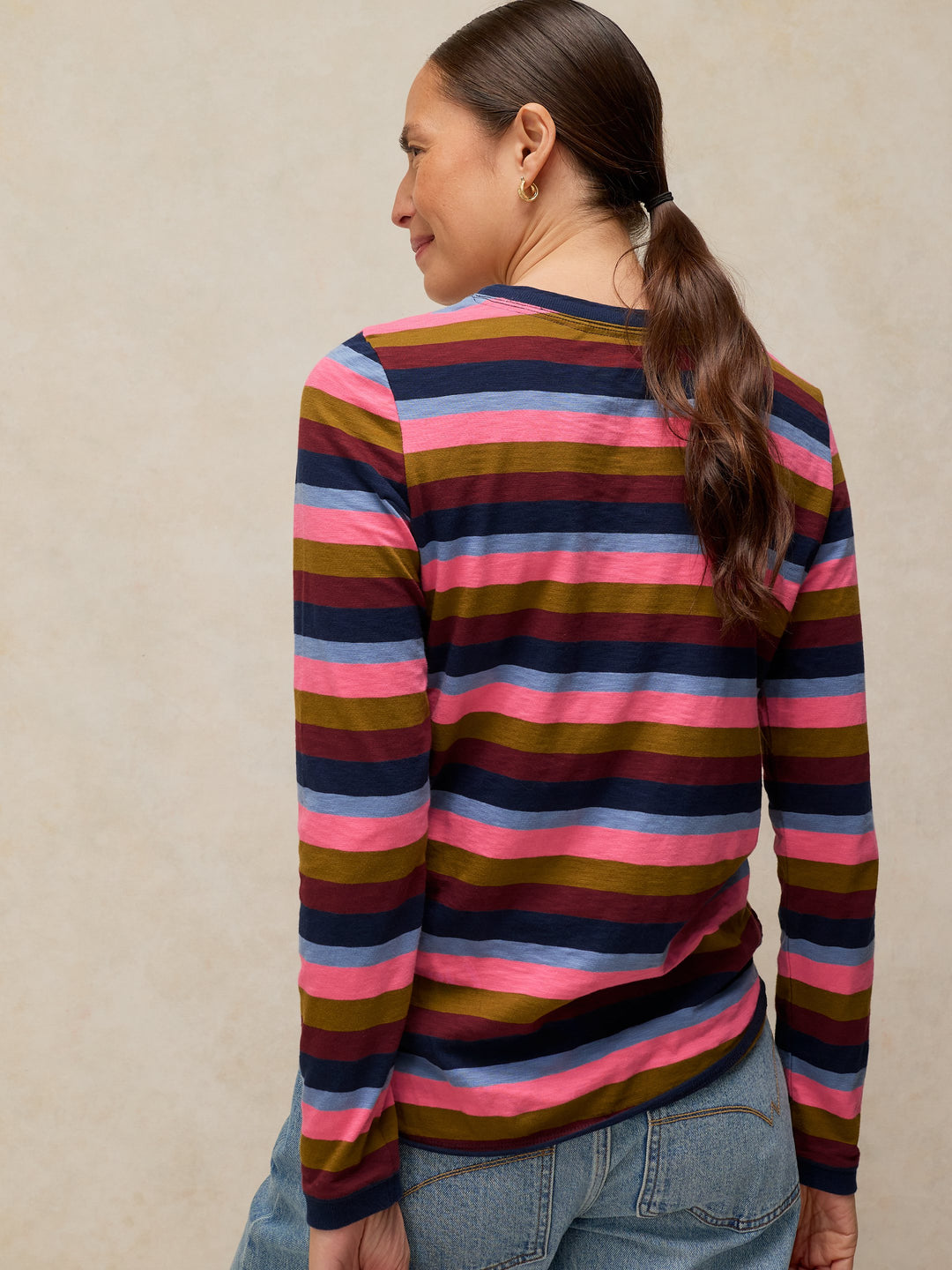 White Stuff Clara Texture Tee  447079  Pink Multi