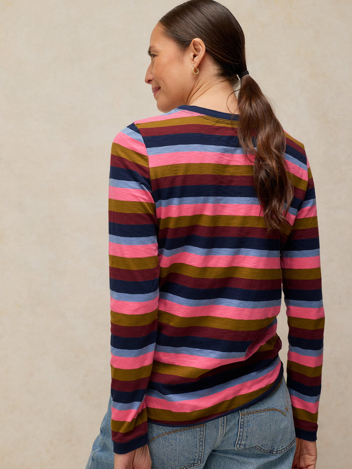 White Stuff Clara Texture Tee  447079  Pink Multi