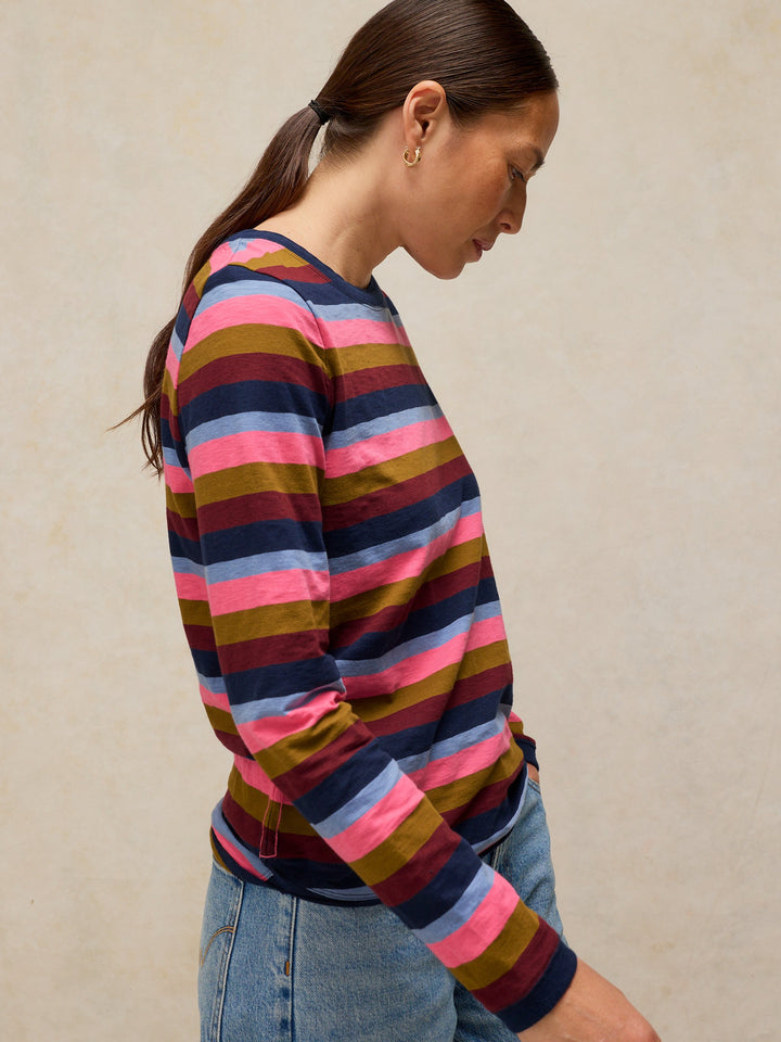 White Stuff Clara Texture Tee  447079  Pink Multi