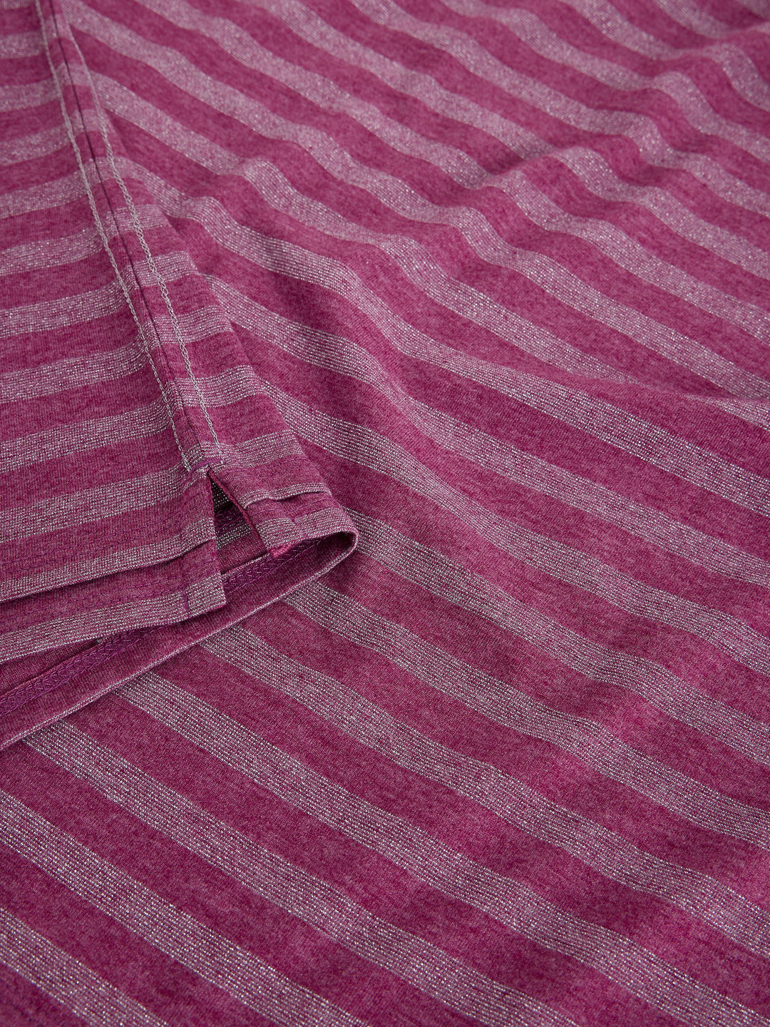 White Stuff Clara Stripe Sparkle Tee  447359  Pink Multi