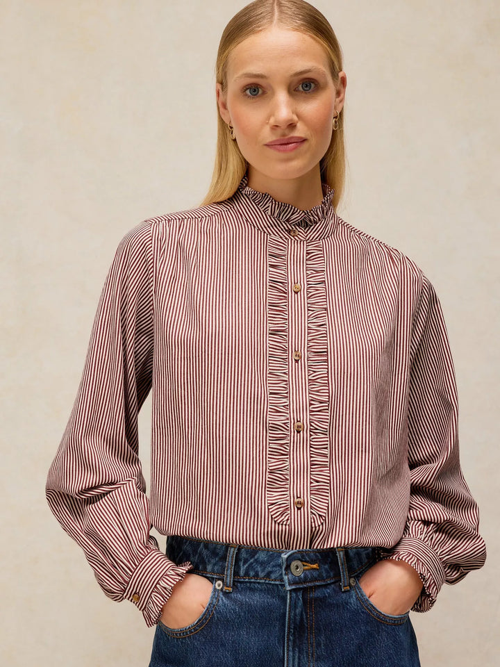 White Stuff Frill Neck Shirt 447412