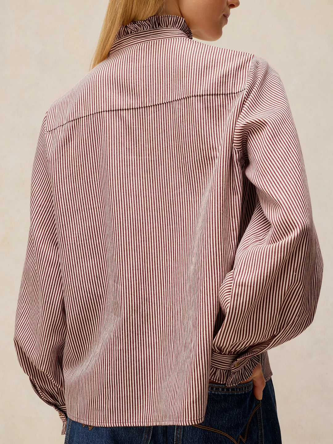 White Stuff Frill Neck Shirt 447412