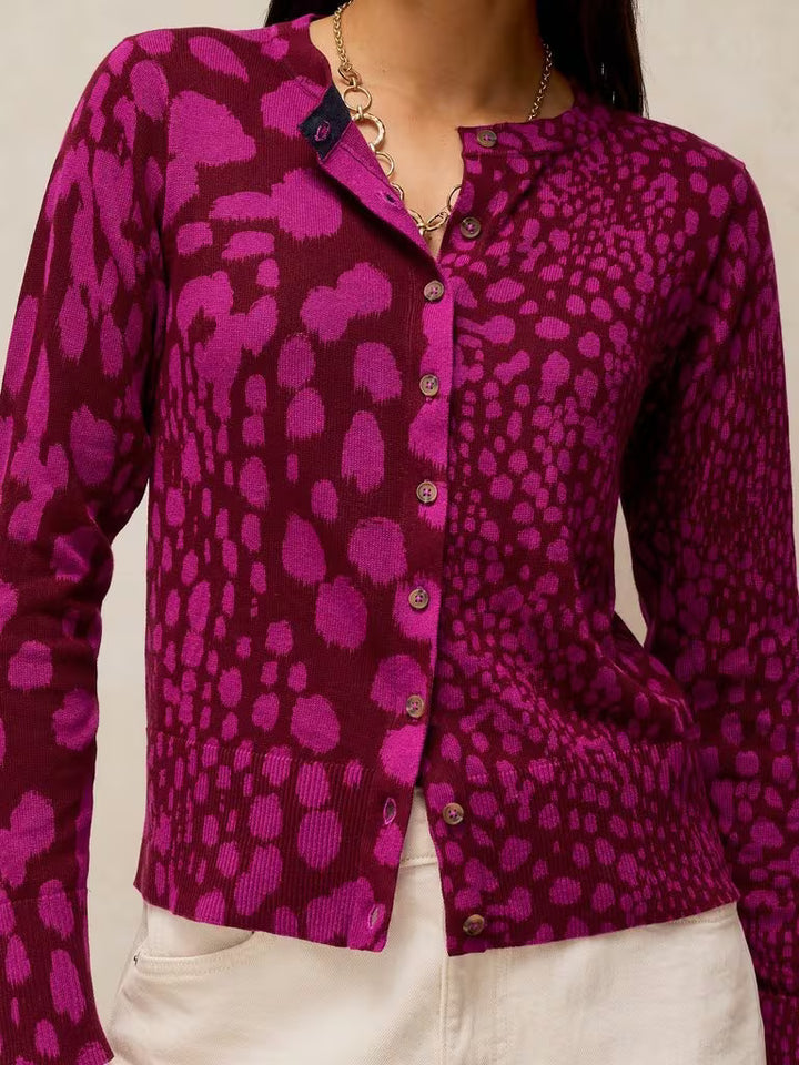 White Stuff Lois Print Cardigan  447467  Pink Multi