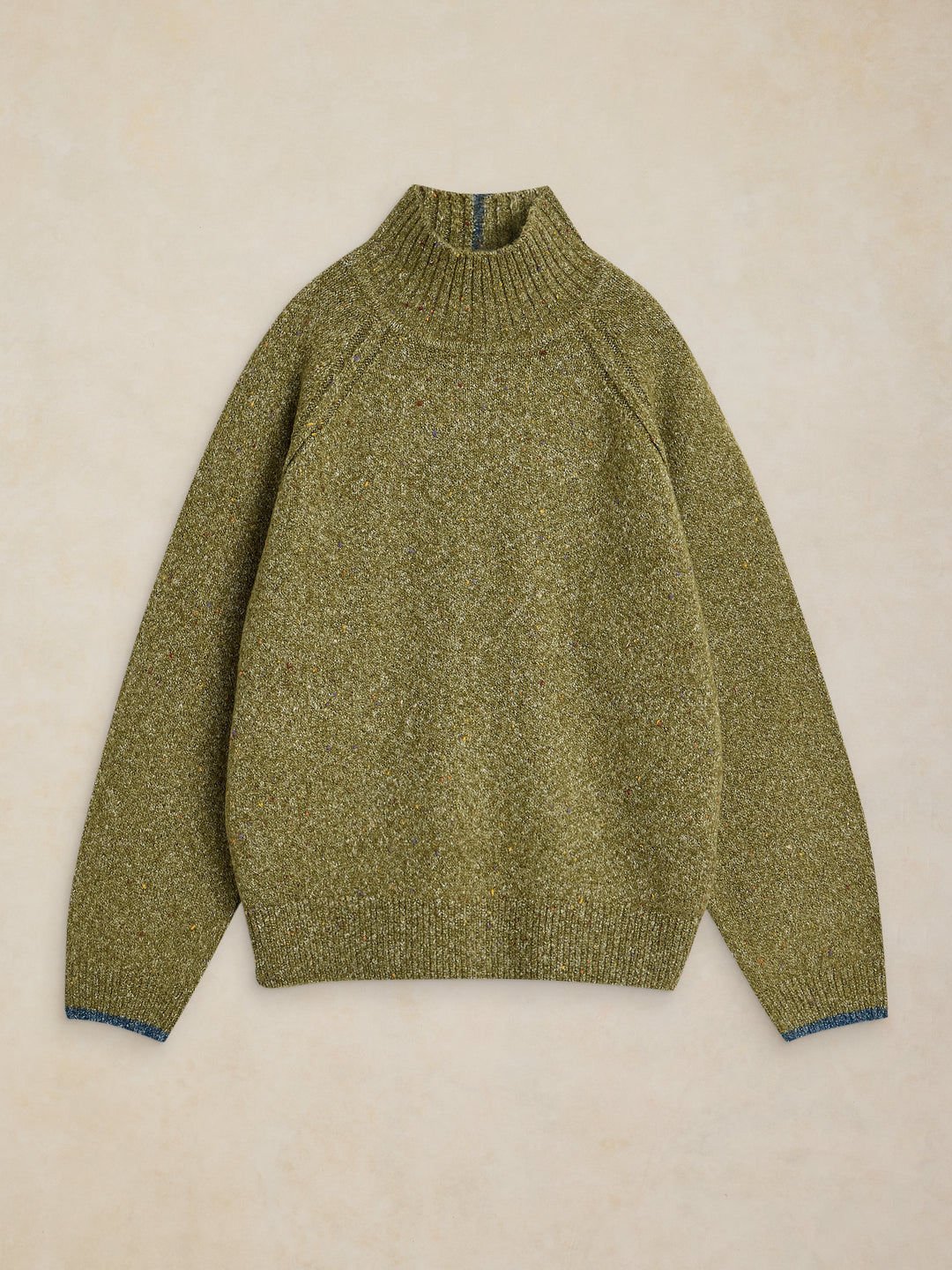 White Stuff Talia Nep High Neck Sweater  447660  Mid Green