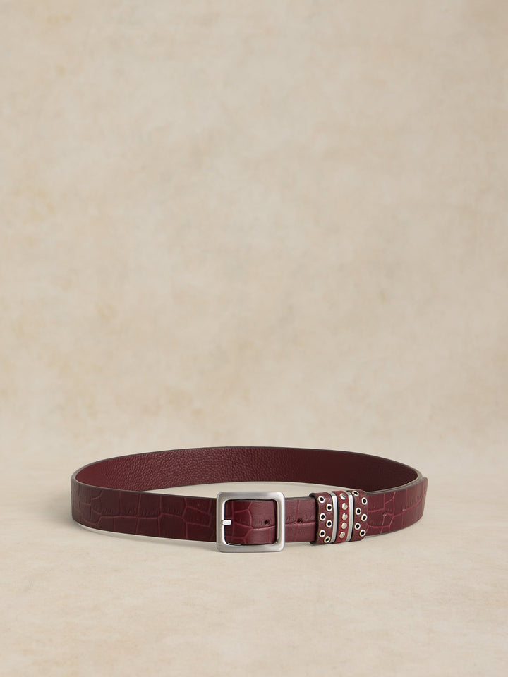 White Stuff Stevie Belt  447734  Dark Red