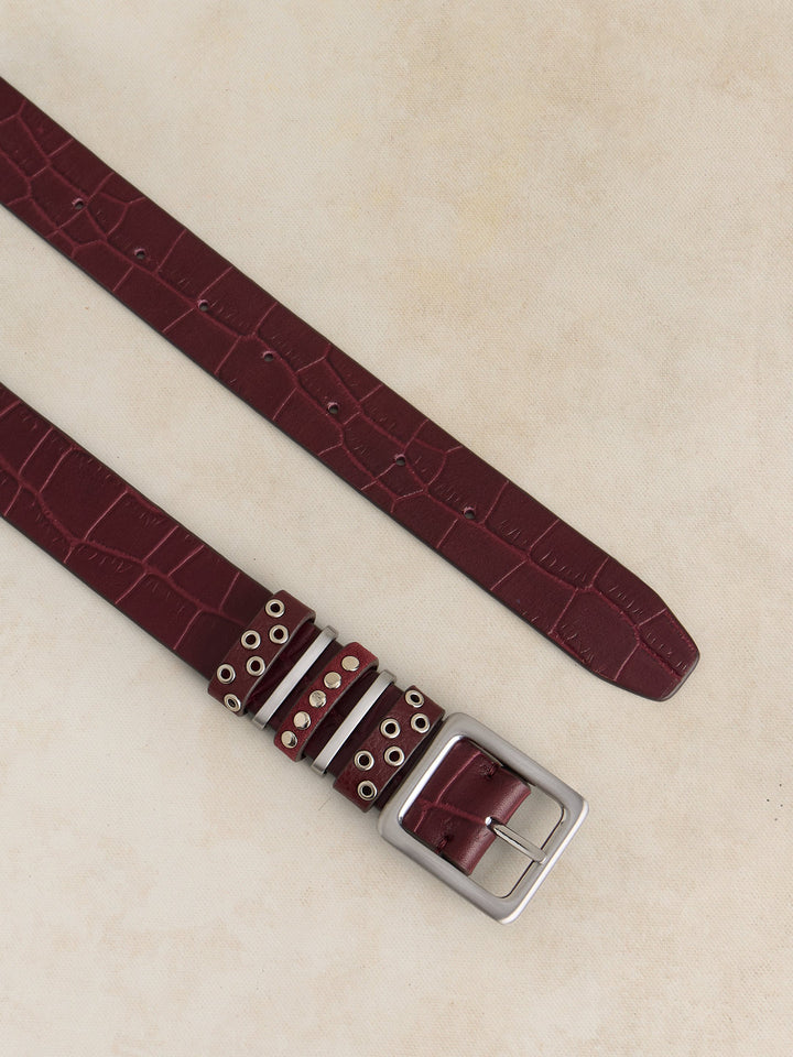 White Stuff Stevie Belt  447734  Dark Red