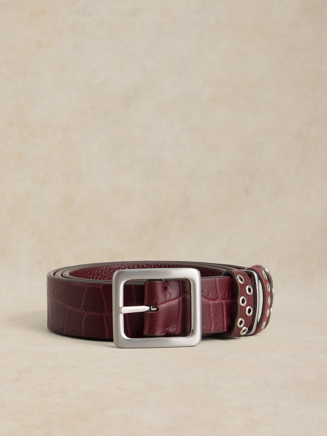 White Stuff Stevie Belt  447734  Dark Red