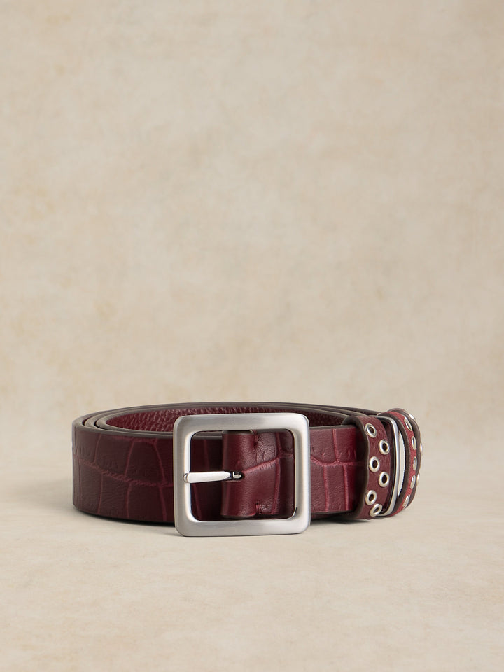 White Stuff Stevie Belt  447734  Dark Red