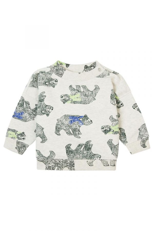 Noppies Baby Boy Long Sleeve Printed Sweatshirt   4480212  Oatmeal Melange **