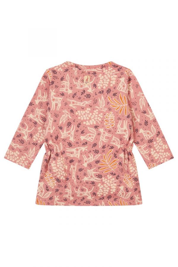 Noppies Baby Girl Long Sleeve Print Dress   4490411  Old Rose **