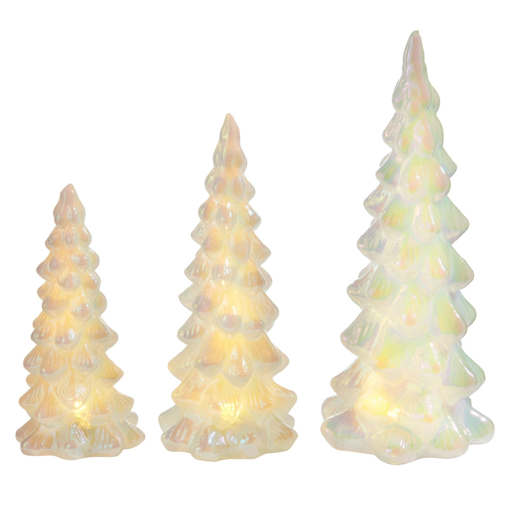 Raz Lighted White Iridescent Tree 4522938