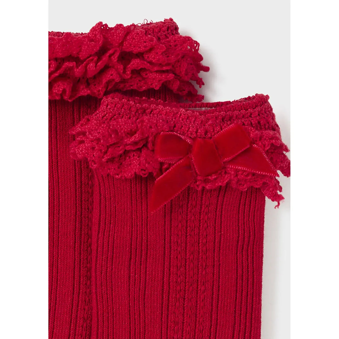 Mayoral Girls Kneehigh Socks 10636-43 Red **