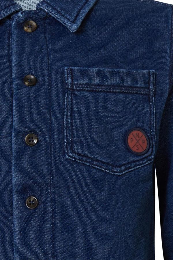 Noppies Boys Collared Long Sleeve Shirt   4570111   Indigo Blue *