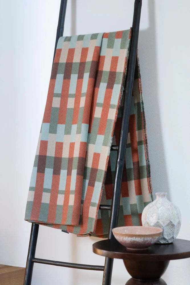 David Fussennegger Luca Throw Green Patchwork