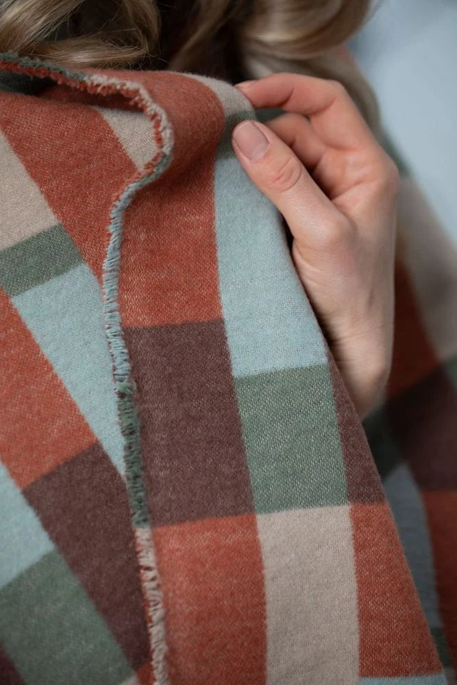 David Fussennegger Luca Throw Green Patchwork