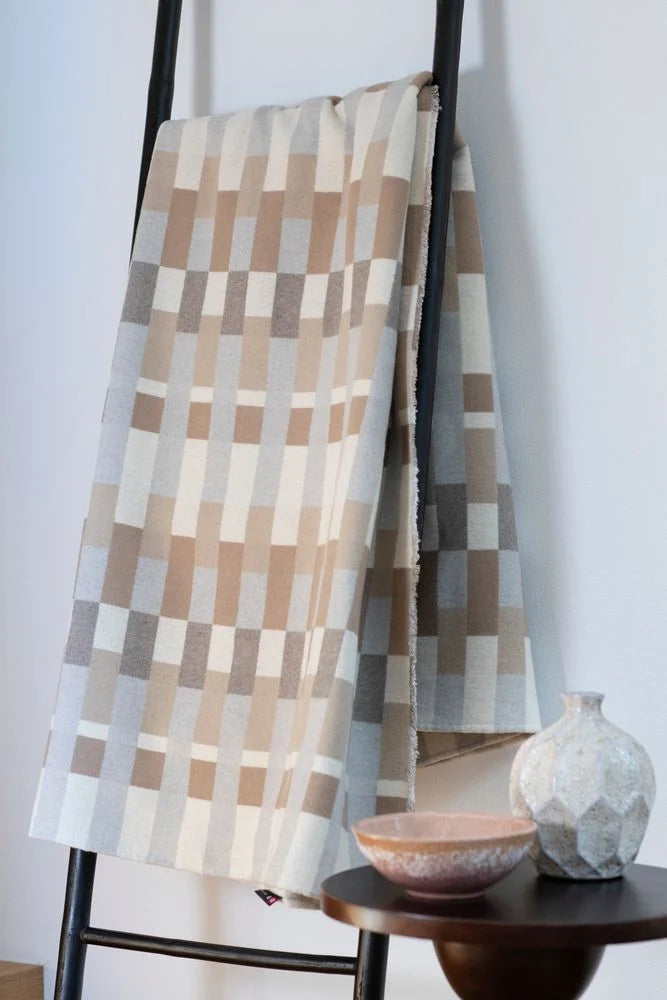 David Fussennegger Luca Throw Ecru Patchwork
