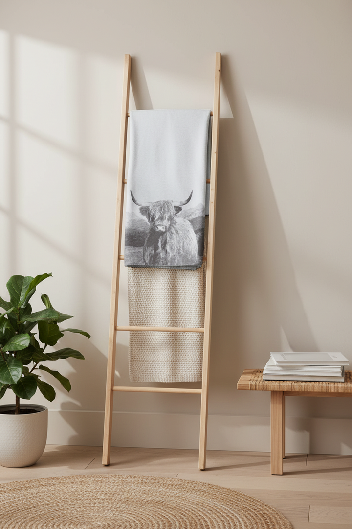 David Fussennegger Flannel Throw - Highland Cow