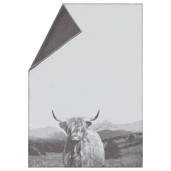 David Fussennegger Flannel Throw - Highland Cow