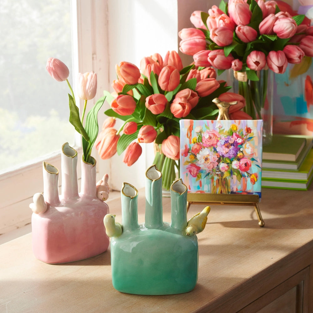 Raz 8" Bird Tulip Vase 4611581