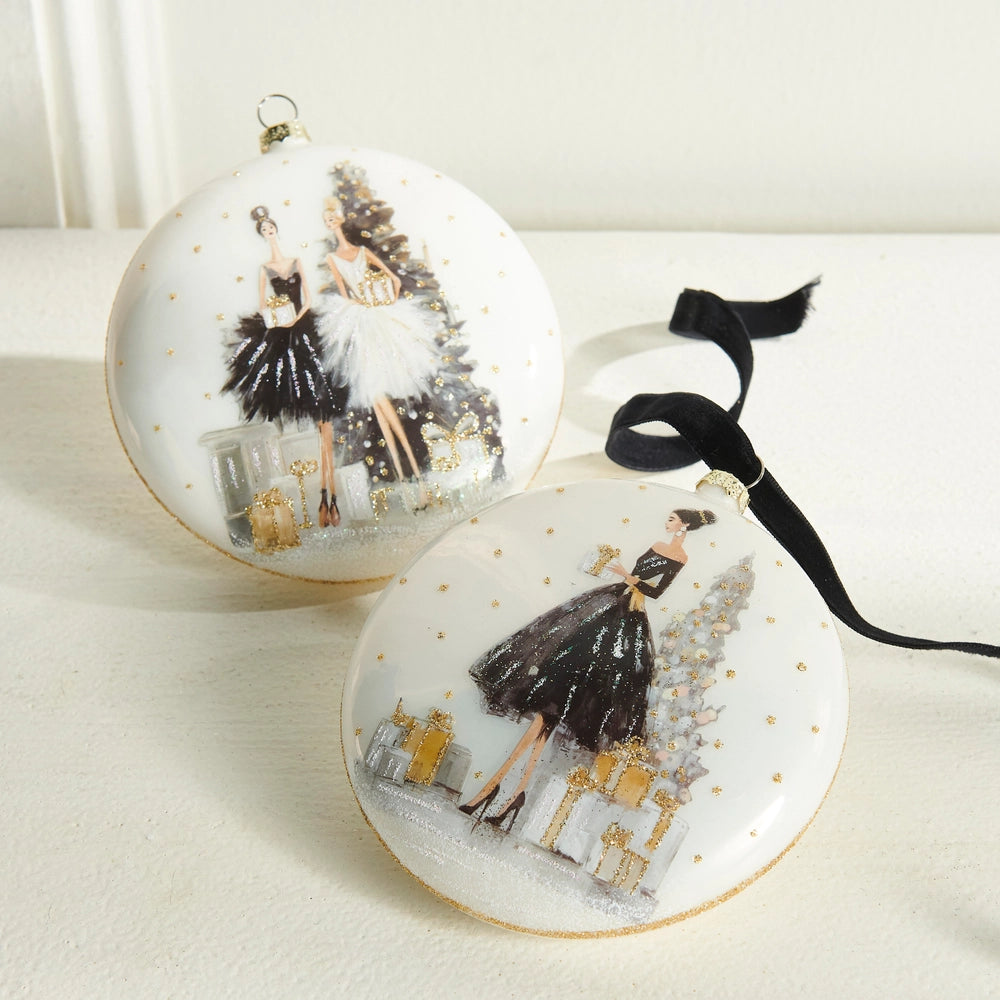 Raz Ornament 4625277  Moonlit Cafe Disc