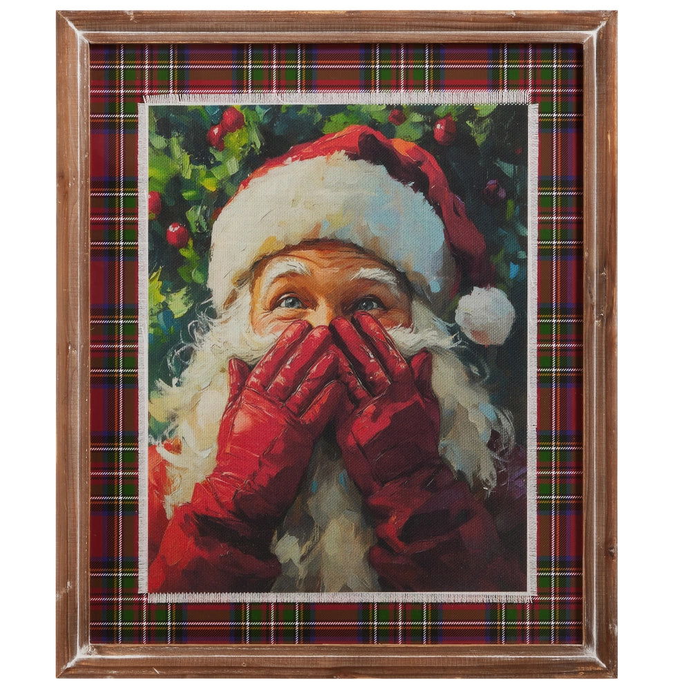 Raz 20" Santa's Secret Wall Art F4636507