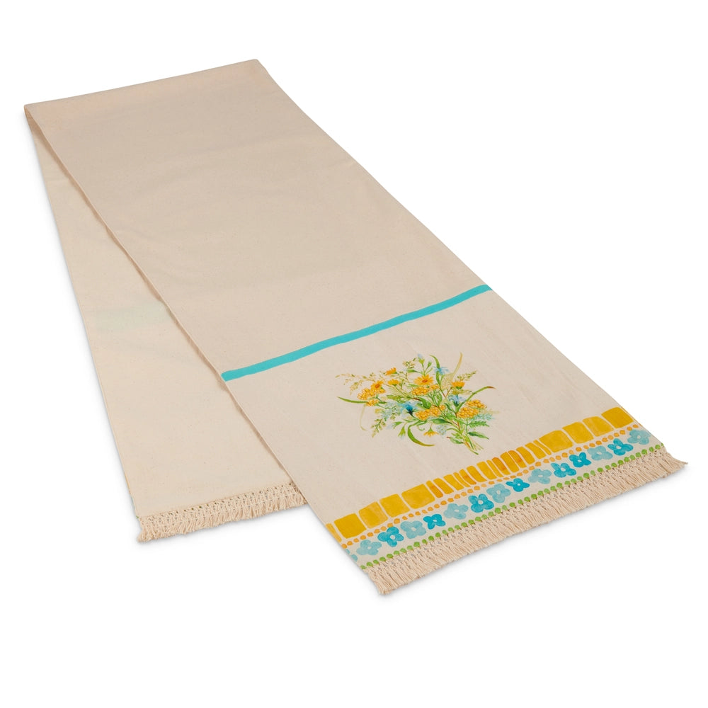 Raz Floral Tile Table Runner 4656001
