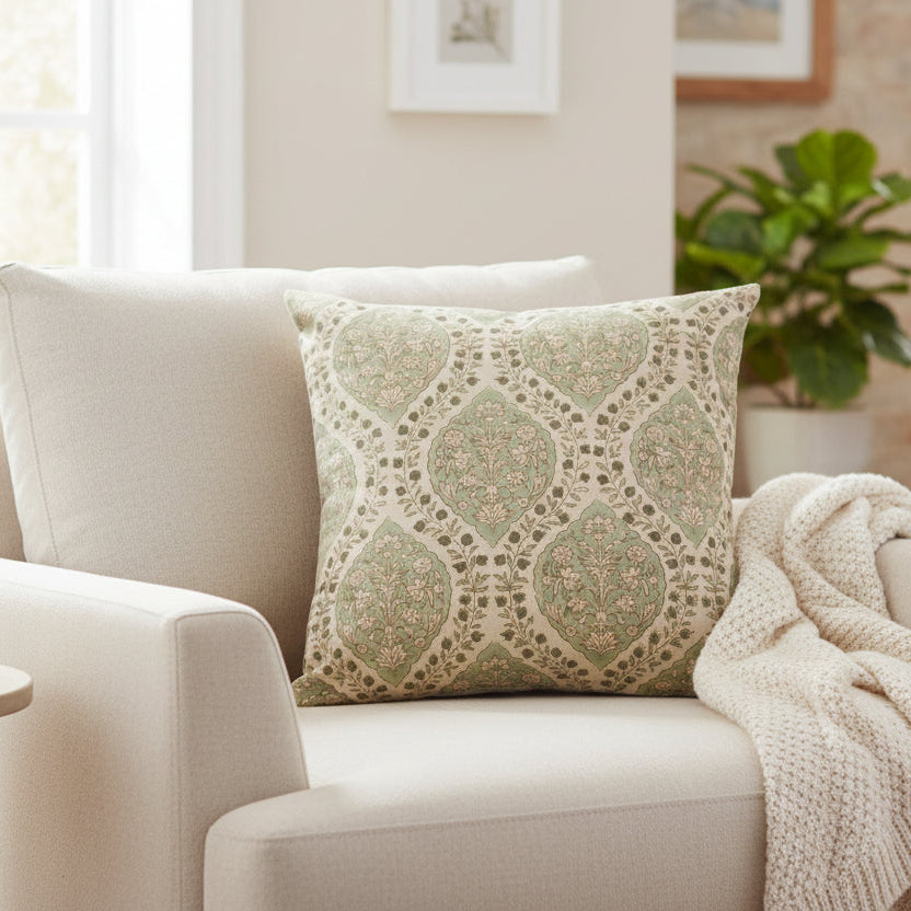 Danica Ogee Block Print Pillow HCU4212D