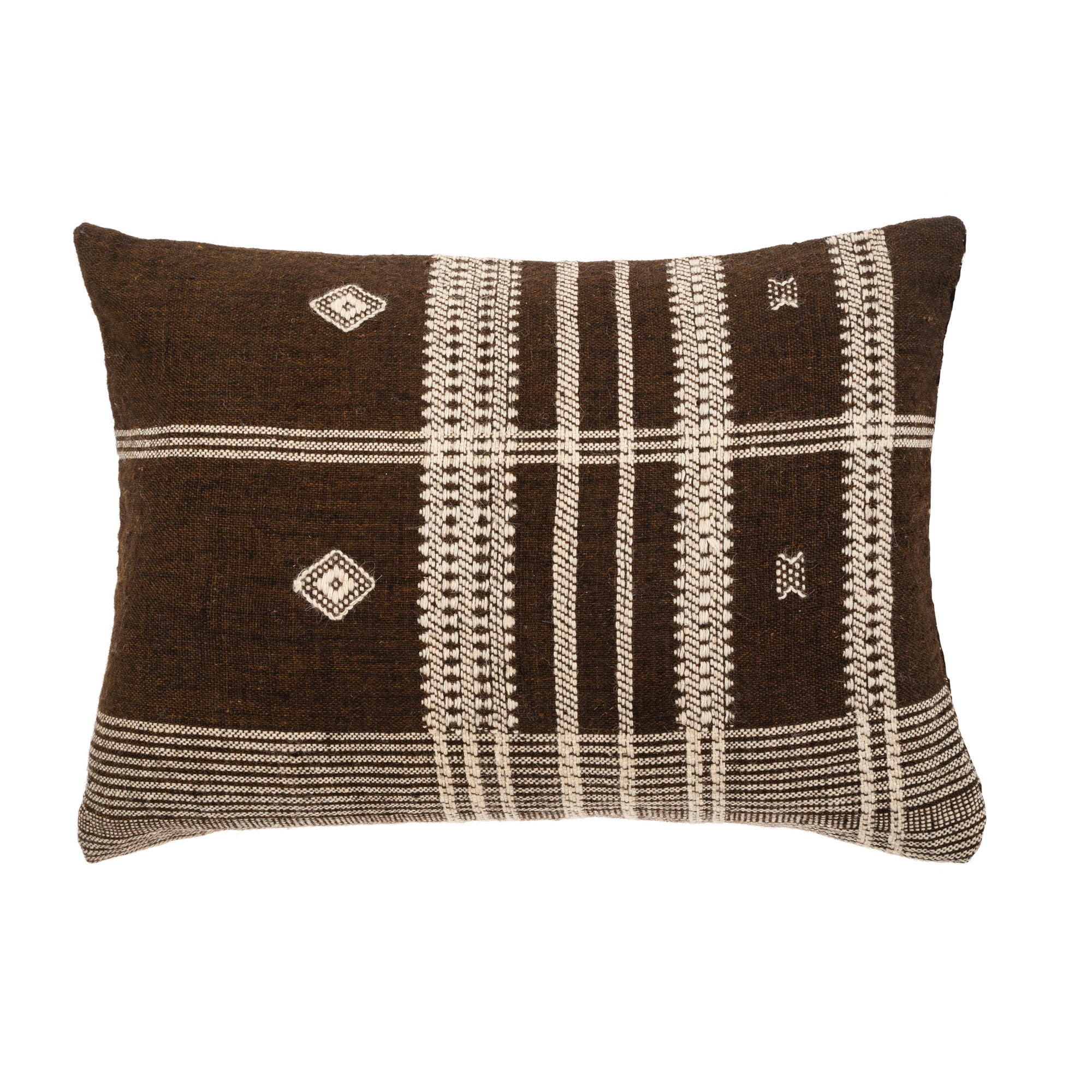 Indaba Bhuhodi Handloom Pillow - Brown 1-1374