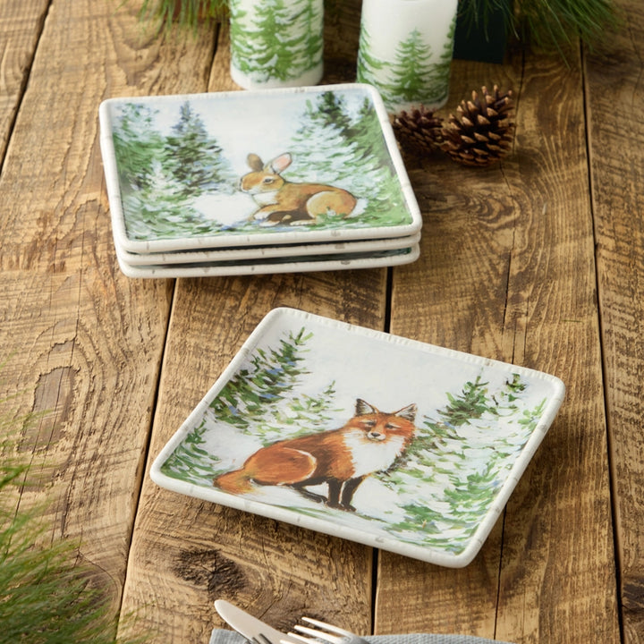 Certified International Winter Cabin Dessert Plate 44836