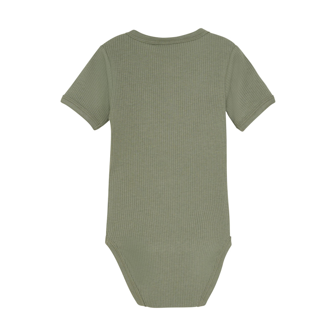 Minymo Baby Boy Short Sleeve Ribbed Bodysuit   113900-9212