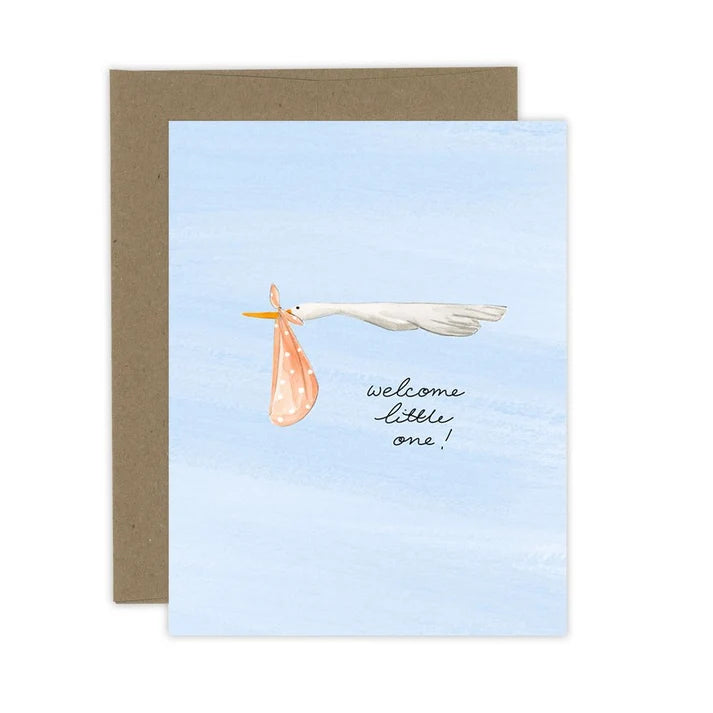 Almeida Baby Card  5027  Welcome Little One Stork
