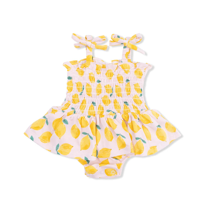Angel Dear Smocked Bubble w Skirt  509-S26-SLM  Sunny Lemons